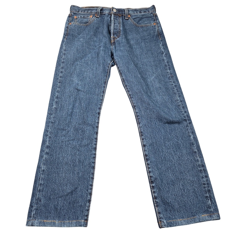 Levis 501 Original Fit Jeans Mens 31x27 (tag 29x30) Blue Straight Leg Button Fly